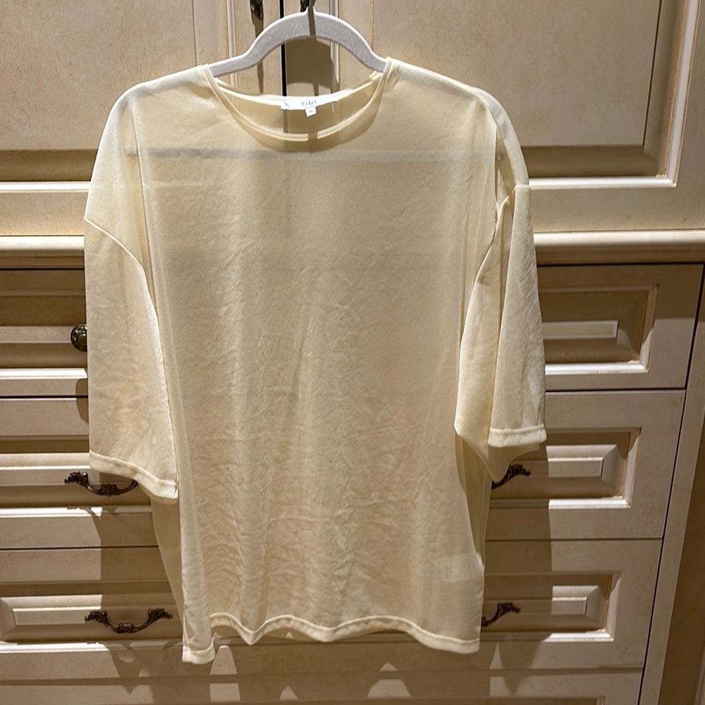 Like New Sheer Yellow oversized Tank Tibi M